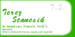 terez stancsik business card